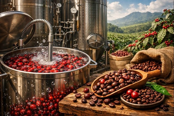 Biji Kopi Fermentasi Karbonik